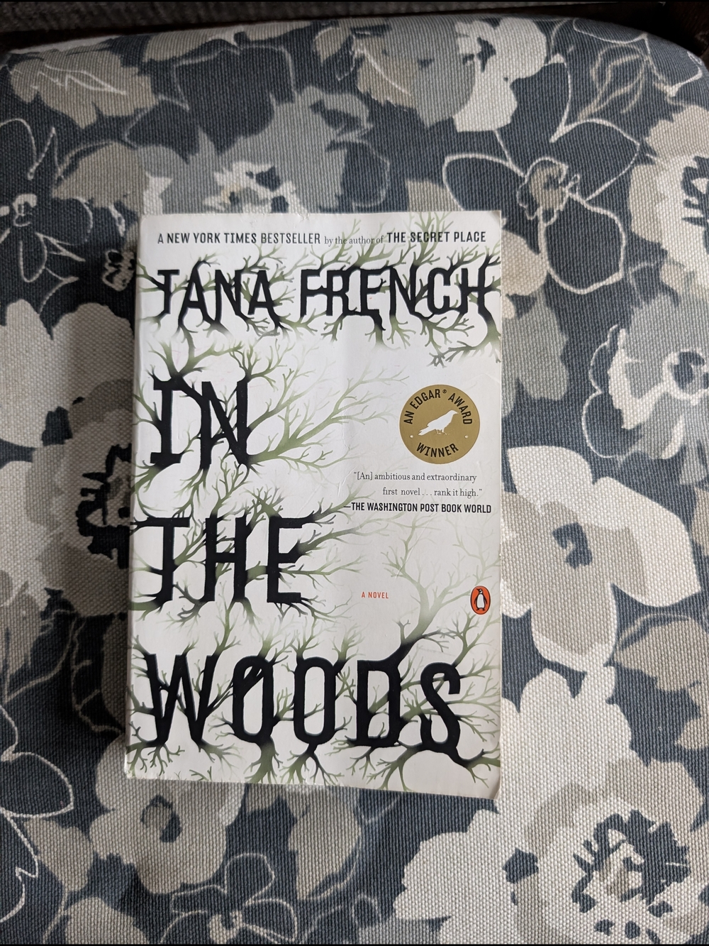 Original Penguin Floral Gray Blue Cushion Cover